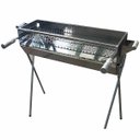 Ver imagem 2 de Churrasqueira Espeteira Para Espetinhos Em Aço Inox Reforçada Tamanho 76x25 e Grelha Inox