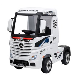 Mini Caminhão Elétrico Mercedes Benz Actros Rodas Eva Infantil Licenciado Branco Importway Bw-119eva - 1