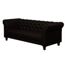 Ver imagem 1 de Sofá Decorativo Sala de Estar Chesterfield 4 Lugares 240cm Couro Marrom - Mozzelar