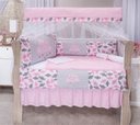 Ver imagem 7 de kit Berço Rosa bebê Completo Menina 13 Peças