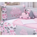 Ver imagem 3 de kit Berço Rosa bebê Completo Menina 13 Peças