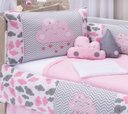 Ver imagem 3 de kit Berço Rosa bebê Completo Menina 13 Peças