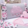 kit Berço Rosa bebê Completo Menina 13 Peças - 4