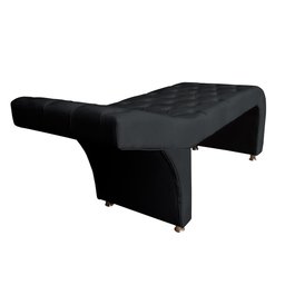 Maca Estética Capitonê com Escada e Almofada Veludo Grafite - Ninho Decor - 4