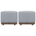 Ver imagem 1 de Kit 2 Puffs Decorativos para Sala Dalilla Persa Cinza Bouclé