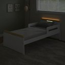 Ver imagem 2 de Cama Infantil com LED e Kit Grade de Proteção Petit Casatema MadeiraOriginals Branco/Mel