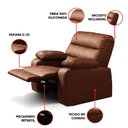 Ver imagem 3 de Poltrona do Papai Reclinável Retrátil Naaman Sintético Pu K01 - D'Rossi