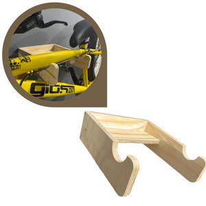 Suporte Bike de Parede Horizontal Madeira Resistente a Água