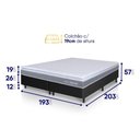 Ver imagem 3 de Conjunto Box Preto Durban Cinza Espuma D28 King 193x203x57 - King House