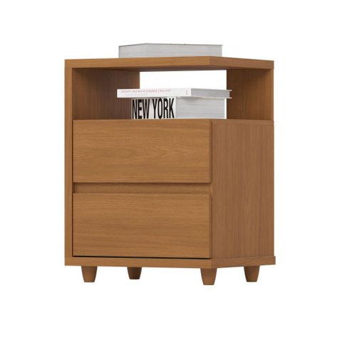 Mesa de Cabeceira Campeche 2 Gavetas Henn D07-10