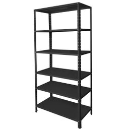 Estante 6 Prateleiras Reguláveis Aço 40cm Multiuso 30kg Preta - 1