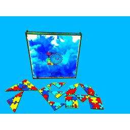 Tangram Jogo Colorido Cognitivo para Autistas Coleção TEA e Amor - 3