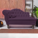 Ver imagem 2 de Recamier Sofá Direito Larissa 120cm Sala Veludo Roxo - Incasa Decor