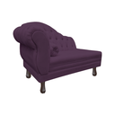 Ver imagem 3 de Recamier Sofá Direito Larissa 120cm Sala Veludo Roxo - Incasa Decor