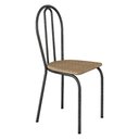 Ver imagem 3 de Kit 4 Cadeiras de Cozinha Texas Estampado Rattan Pés de Ferro Cromo Preto - Pallazio