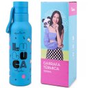 Ver imagem 1 de Garrafa Squeeze Termica Luluca Oficial 500ml Inox Azul Lu1006
