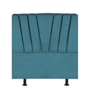 Ver imagem 2 de Cabeceira Estofada Bélgica 100CM Solteiro Suede Azul Turquesa - D A DECOR