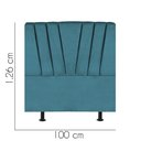 Ver imagem 3 de Cabeceira Estofada Bélgica 100CM Solteiro Suede Azul Turquesa - D A DECOR