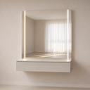 Ver imagem 2 de Camarim Suspenso Espelho com LED MDF Lucence- Belaris Móveis:Off White