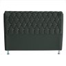 Cabeceira de Cama Box Londres King 195cm Suede Botão de Strass Grafite - 1