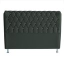 Ver imagem 1 de Cabeceira de Cama Box Londres King 195cm Suede Botão de Strass Grafite