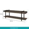Rack Painel Tv 50 Polegadas Ohio Carraro Legno com Preto - 2