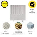 Ver imagem 3 de Cabeceira Estofada Cama Box Solteiro 100 Cm Alice Suede Cor:cinza Claro
