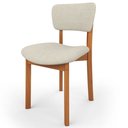 Ver mais imagens de Cadeira para Sala de Jantar Cozinha Living Estofada Dara L02 Linho Champagne - Lyam Decor