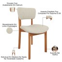 Ver imagem 5 de Cadeira para Sala de Jantar Cozinha Living Estofada Dara L02 Linho Champagne - Lyam Decor
