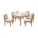 Ver imagem 2 de Conjunto Mesa Madeira Condessa 160x90 6 Cadeiras Marquesa