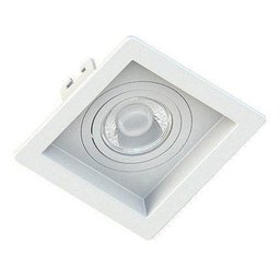 Kit com 12 Unidades de Plafons Embutir Ar70 Quadrado Recuado Branco - 2