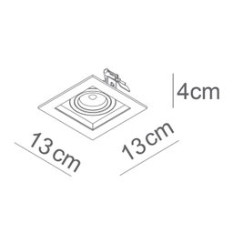 Kit com 12 Unidades de Plafons Embutir Ar70 Quadrado Recuado Branco - 3