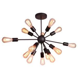 Luminária Atomus Preta - Nitrolux