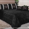 Kit Cobre Leito Especially Casal Super King Bordada 7 Peças Preto - 1