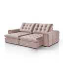 Ver imagem 3 de Sofá Retrátil e Reclinável Galliano 1,80m Veludo Rose - Fortbello Estofados