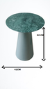 Ver imagem 5 de Mesa Cone Lateral de 51 cm, Tampo em Mármore Verde Guatemala