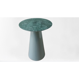 Mesa Cone Lateral de 51 cm, Tampo em Mármore Verde Guatemala - 4