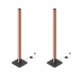 Luminária de Chão Coluna Led Geórgia 18w Bivolt 2000lm em Madeira Maciça - 2