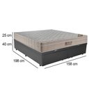Ver imagem 5 de Cama Box com Baú Queen Airtech Pillow Top Molas Ensacadas Cinza Ortobom