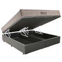Ver imagem 7 de Cama Box com Baú Queen Airtech Pillow Top Molas Ensacadas Cinza Ortobom
