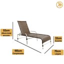 Ver imagem 3 de Espreguiçadeira Esteira Catar de Alumínio Piscina Pedra Ferro