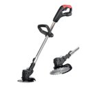 Ver imagem 1 de Cortador Aparador de Grama Planta Gramado Sem Fio Portatil Erva Daninha Galho Jardim Quintal Limpeza