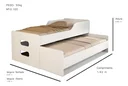 Ver imagem 3 de Cama Solteiro Elis Branco - Com Auxiliar 100% Mdf - Basoto