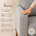Ver imagem 5 de Poltrona Benny com Design Moderno Revestida em Tecido Linho Cinza