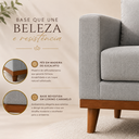 Ver imagem 6 de Poltrona Benny com Design Moderno Revestida em Tecido Linho Cinza