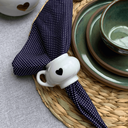 Ver imagem 2 de Porta Guardanapo de Porcelana Coração Preto - Casa Toco