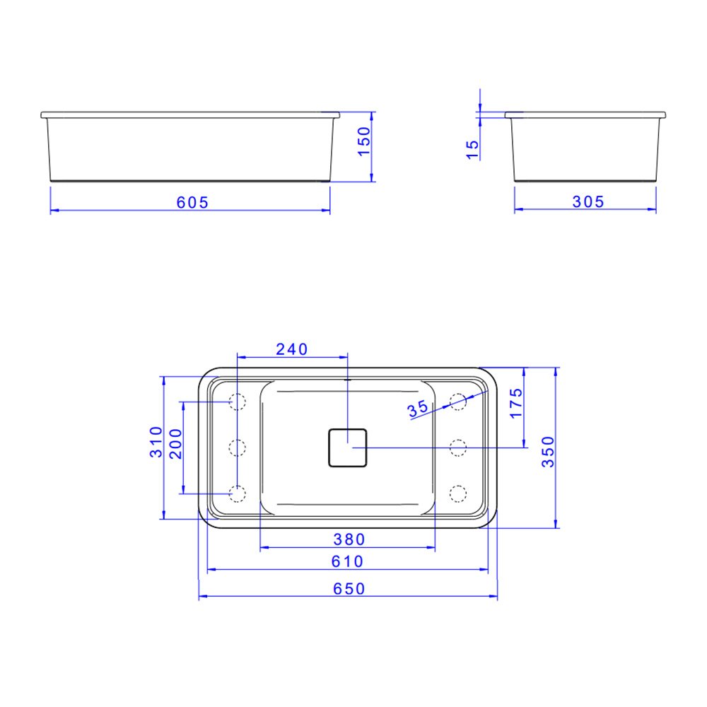 Cuba de Embutir Deca Slim 65x35 L.33060.mde.17 Retangular com Mesa Branca - 4