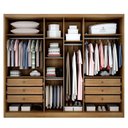 Ver imagem 2 de Guarda Roupa Casal Linea 6 Portas 6 Gavetas Cumaru 25 Fendi – Novo Horizonte