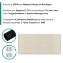 Ver imagem 5 de Cabeceira Painel Suspenso Casal 160 cm Luna Retangular Linho Bege Champanhe Artte