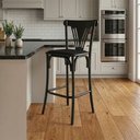 Ver imagem 2 de Kit 5 Banquetas Altas Paris em Aço Preto para Cozinha e Bancada Gourmet com Assento Corino - Preto